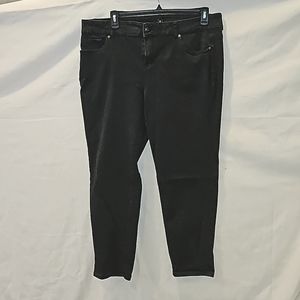 Dress barn black leopard print ankle pants